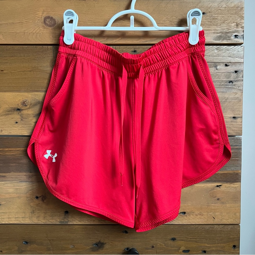 Red Under Armour Light Weight Shorts